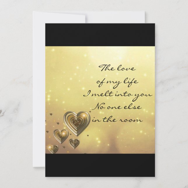 L'Amour De Ma Carte De Voeux Vie (Devant)