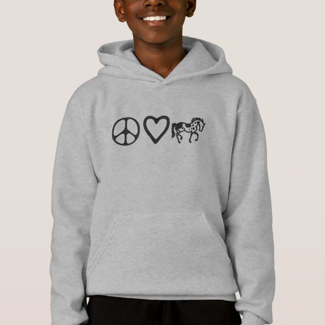 L'amour de paix peint le sweat - shirt à capuche (Devant)