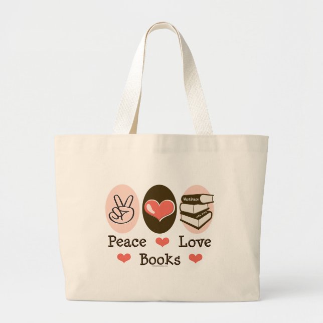 L'amour de paix réserve le sac fourre-tout à toile (Devant)