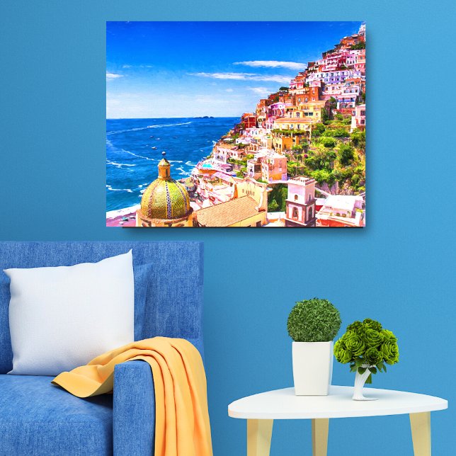 L'Amour De Positano Italie Toile Enveloppée (Decorate your walls with this beautiful oceanscape. )