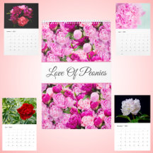 L'Amour Des Peonies Calendrier Mur