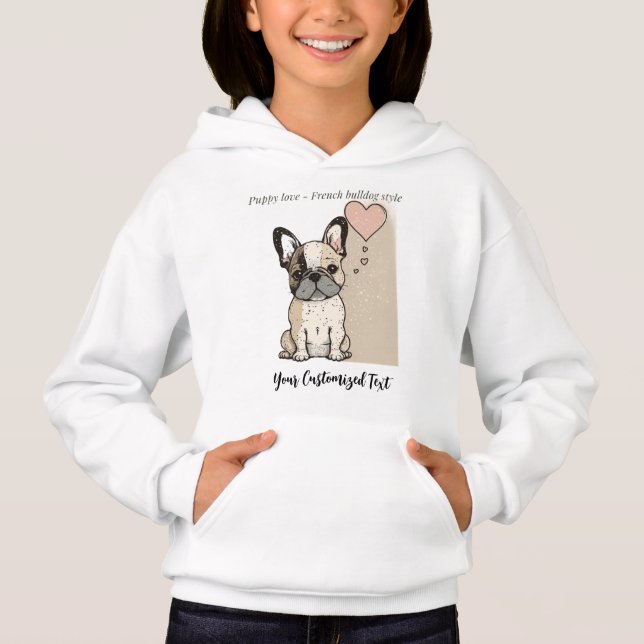 L'amour du chiot - T-shirt à la française (Devant)
