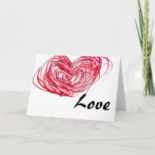 L'amour élève une carte de voeux plus profonde