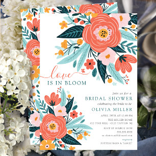 L'amour en pleine floraison Invitation à la douche