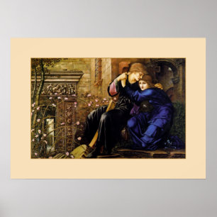L'amour entre les ruines - Poster pré-raphaelite