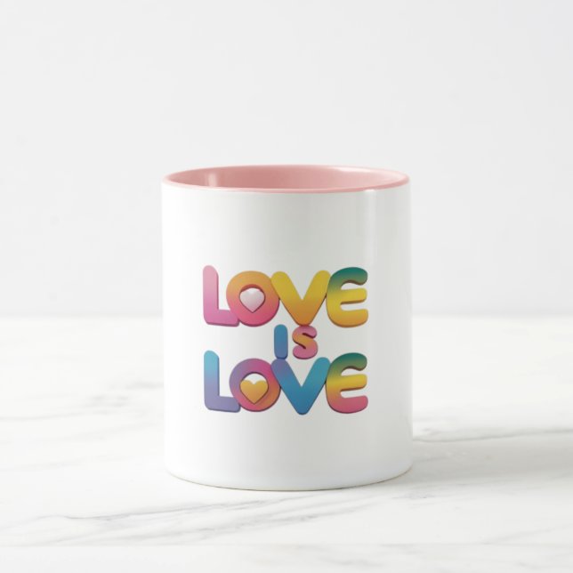 L'amour est amour Rainbow Pride Mug (Centre)