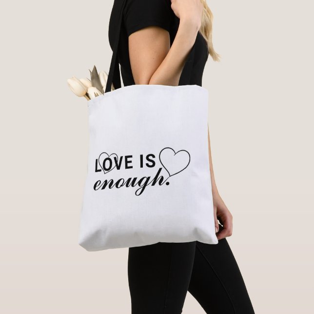 L'amour est assez Sac fourre-tout avec l'esprit mo (De près)