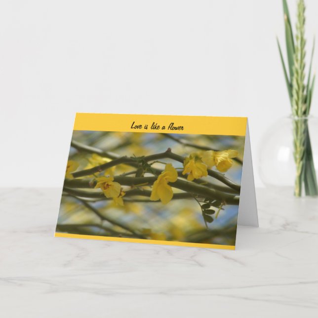 L'amour est comme une fleur - carte de mariage (Devant)