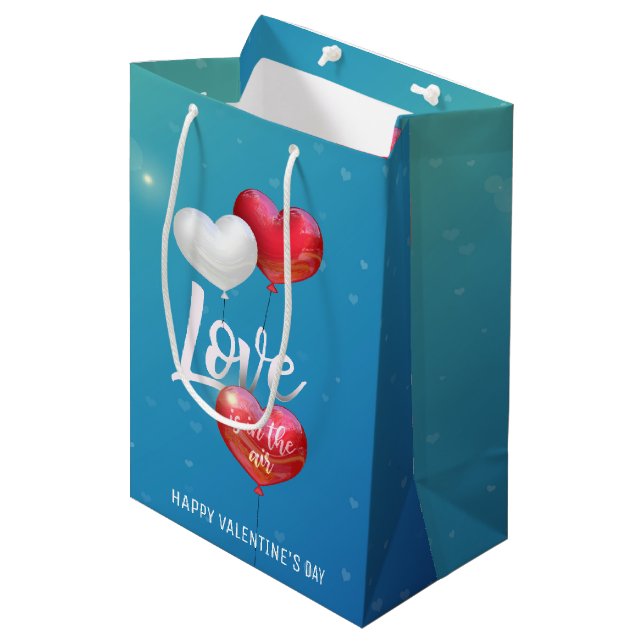 L'Amour Est Dans L'Air Valentine Ballons - Sac Cad (Devant Angle)