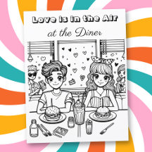 L'amour est dans le Air Diner | Page Couleur adult
