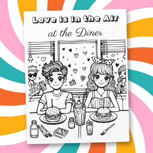 L'amour est dans le Air Diner Page Couleur adult