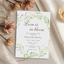 L'amour est dans le jardin en fleurs Invitation de