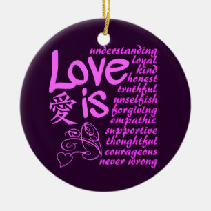l'amour est ... des noms personnalisés et ornement