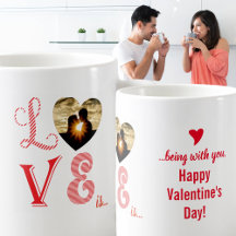 L'amour est d'être avec toi Valentine's Day Mug