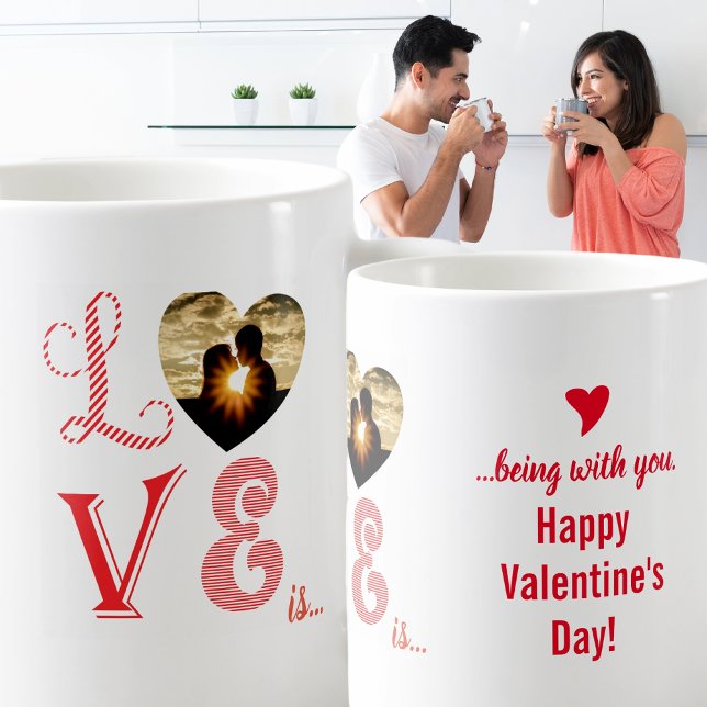 L'amour est d'être avec toi Valentine's Day Mug (#love #loveisbeingwithyou #custommug #personalization #engagement #couplemug)