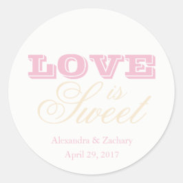 L'amour est doux Mariage Favor Sticker Blush Champ