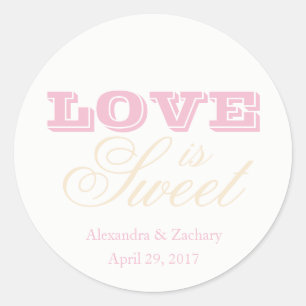 L'amour est doux Mariage Favor Sticker Blush Champ