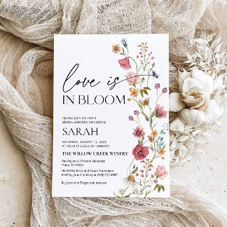 L'amour est en fleur | Invitation de douche nuptia