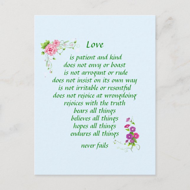 L'amour est la plus grande carte postale (Devant)