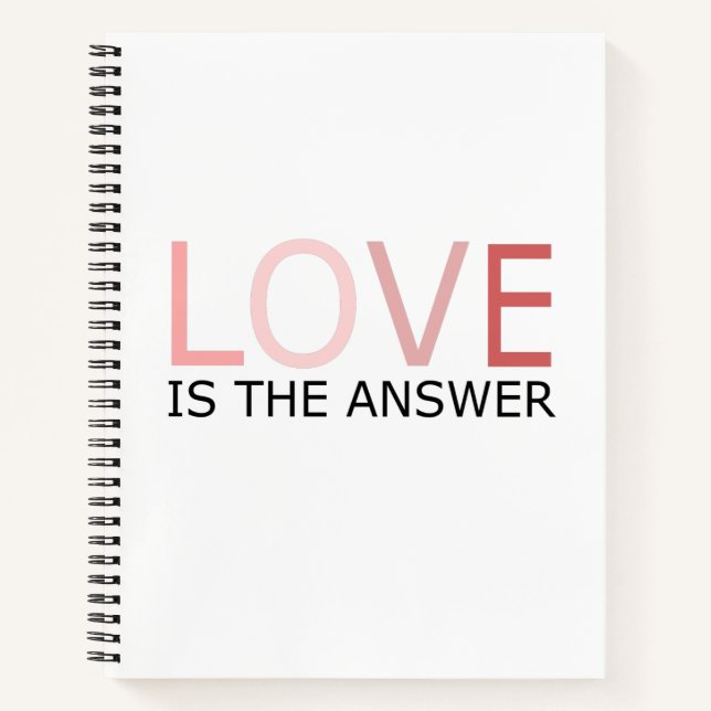 L'Amour Est La Réponse Carnet Spiral (Devant)