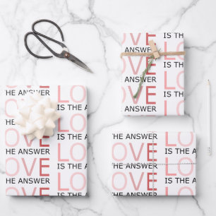 L'Amour Est La Réponse Enveloppant Papier Set