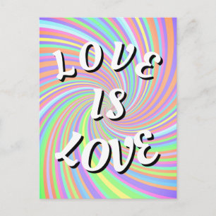 L'amour est l'amour Carte postale de la Fierté