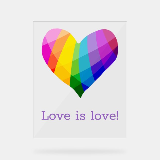 L'Amour Est L'Amour ! Coeur arc-en-ciel (Recto)