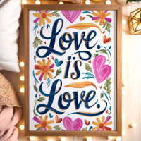 L'amour est l'amour Coloré Art mural LGBTQ