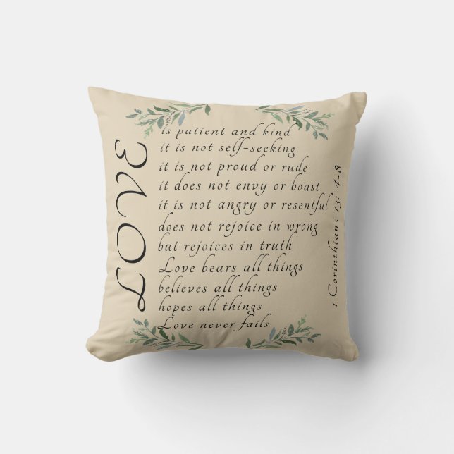 L'amour est l'amour du patient est un coussin gent (Recto)
