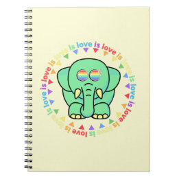 L'amour est l'amour Eléphant mignon Carnet LGBTQ P