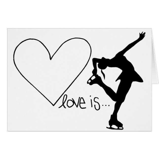 L'amour est patinage artistique, patineur de fille (Devant horizontal)