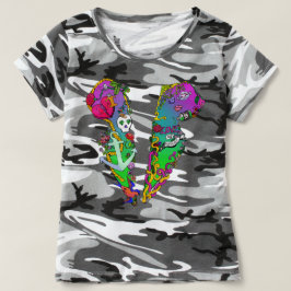 L'Amour Est Poison Tattoo Tux Camo T-Shirt