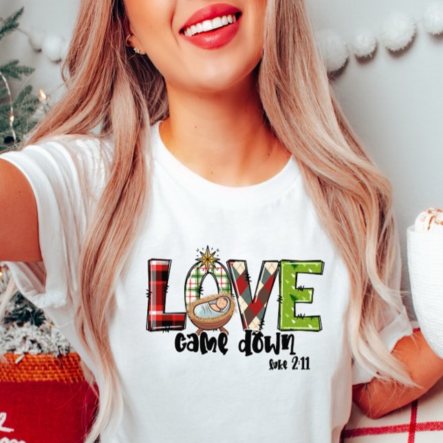 L'Amour Est Tombé En T-shirt Noël (Créateur téléchargé)