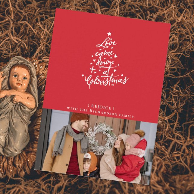 L'amour est tombé Photo Carte de Noël (Créateur téléchargé)