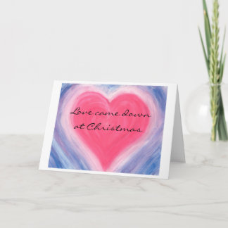 L'amour est tombé sur la carte de Noël