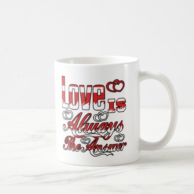 l'amour est toujours la réponse Café Mug (Droite)