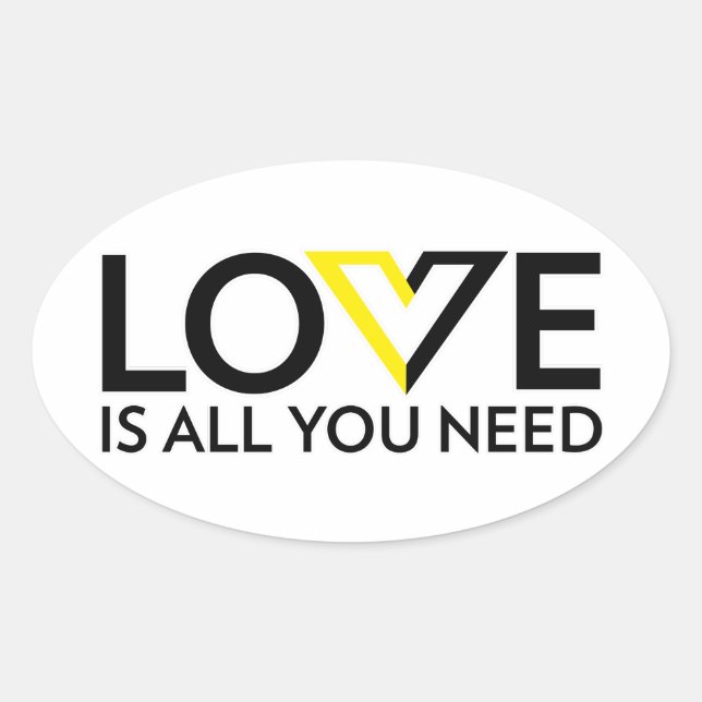 L'amour est tout ce dont vous avez besoin Sticker (Devant)