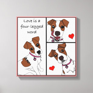 L'amour est un Word à 4 pattes, toile de portrait 