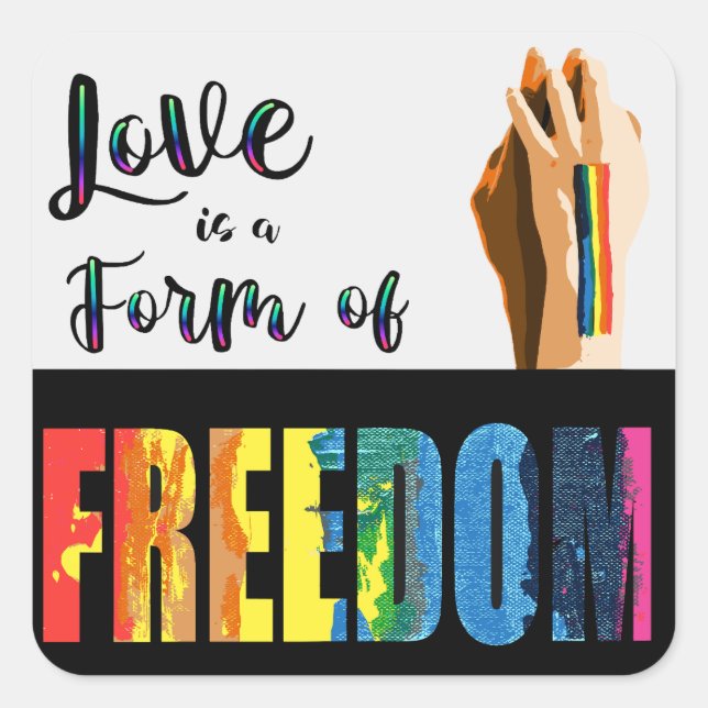 L'amour est une forme de liberté Sticker (Devant)