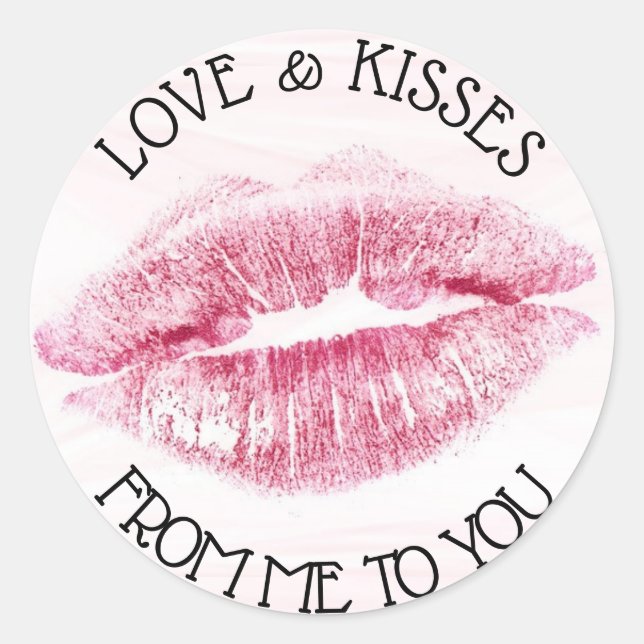 L'amour et les baisers de moi à vous Sticker roman (Devant)