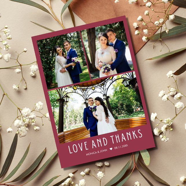 L'amour et merci Merci photo Red Modern (Créateur téléchargé)