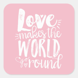 L'amour fait le monde aller rond Stickers