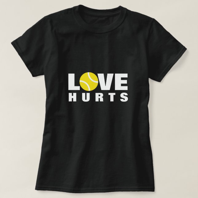 L'amour fait mal aux t-shirts sport de tennis pour (Design devant)