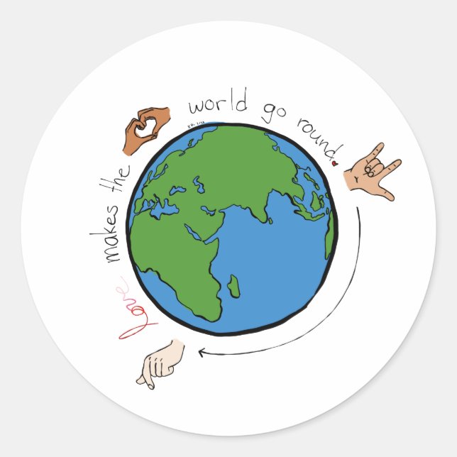 L'amour fait tourner le Sticker ASL (Devant)