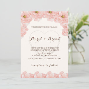 L'amour florissant : un Faire-part de mariage flor