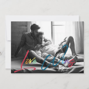 L'Amour Gagne Carte de vœux photo LGBT pour la S