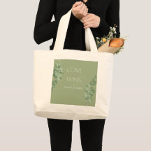 L'amour gagne le Sac fourre-tout personnalisé