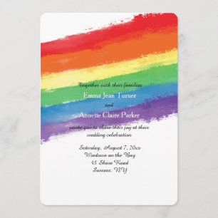 L'amour gagne Rainbow Invitation