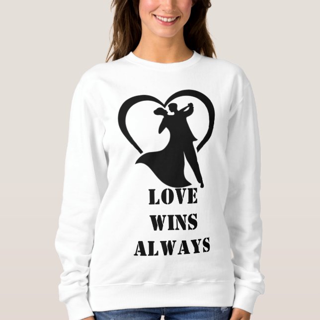 L'amour gagne toujours Col Sweatshirt - Freefit (Devant)