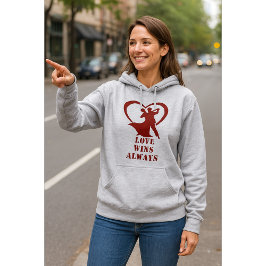 L'amour gagne toujours Sweat - shirt à capuche - F